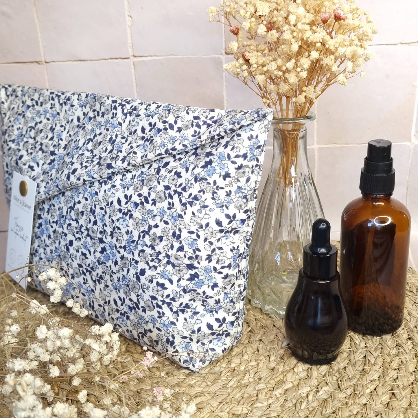 Grande trousse de toilette coton enduit Louise