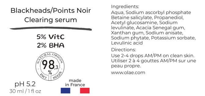 Sérum « anti points noirs et acné »